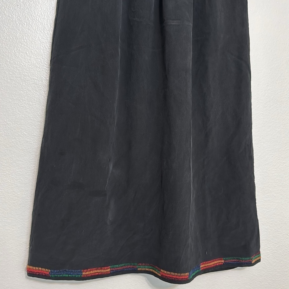 Madewell Silk V Neck Embroidered Dress - Picture 2 of 8